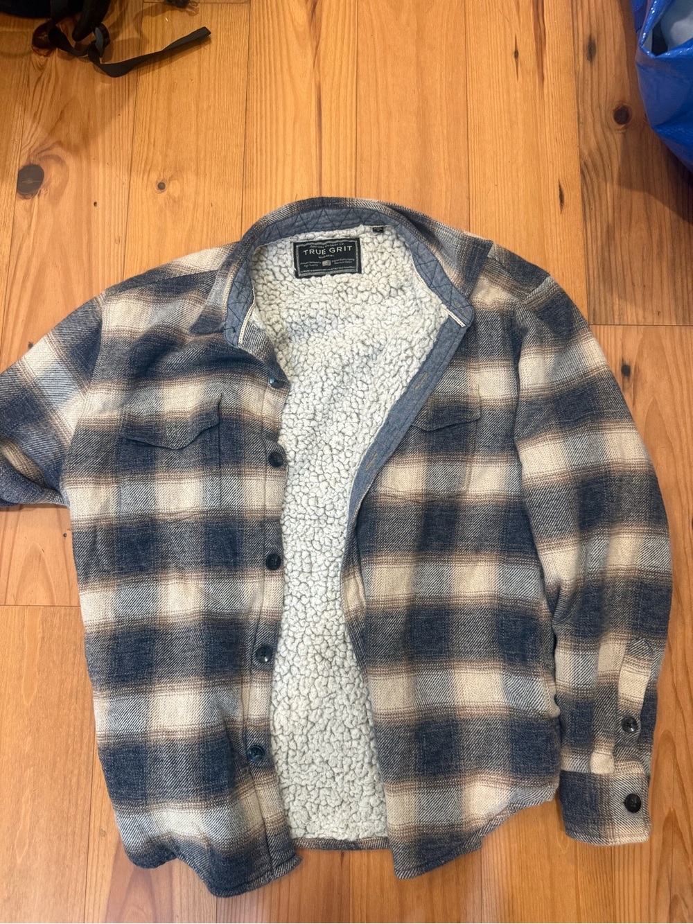 True Grit Sherpa Lined Flannel Shirt Jacket - Men's M